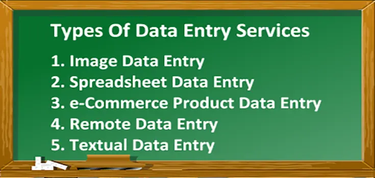 Types of data entry services available in the commercial market